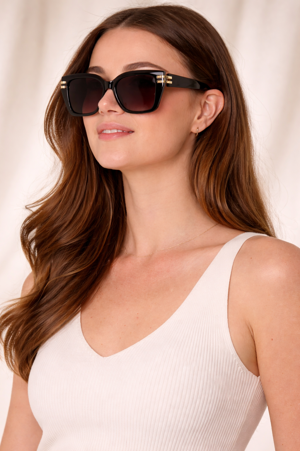 Designer Oversized Square Sunglasses with Case – Gradient Lens UV400 Protection