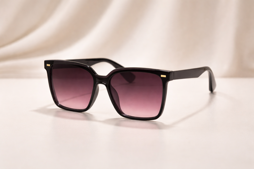 Oversized Square Sunglasses for Women with Case – Gradient Lens UV Protection