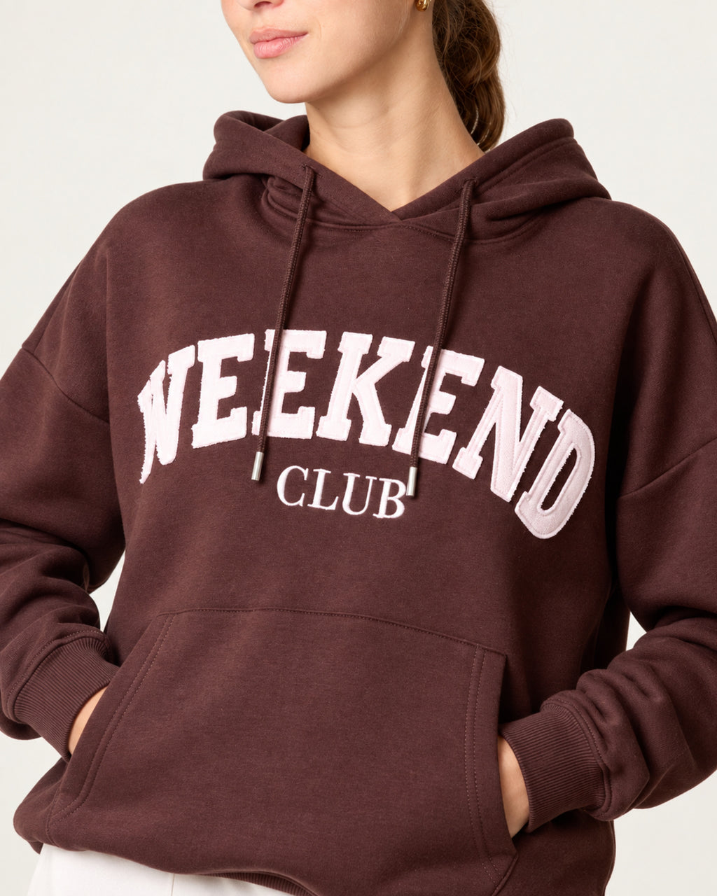 Weekend Club Cotton Blend Oversized Hoodie