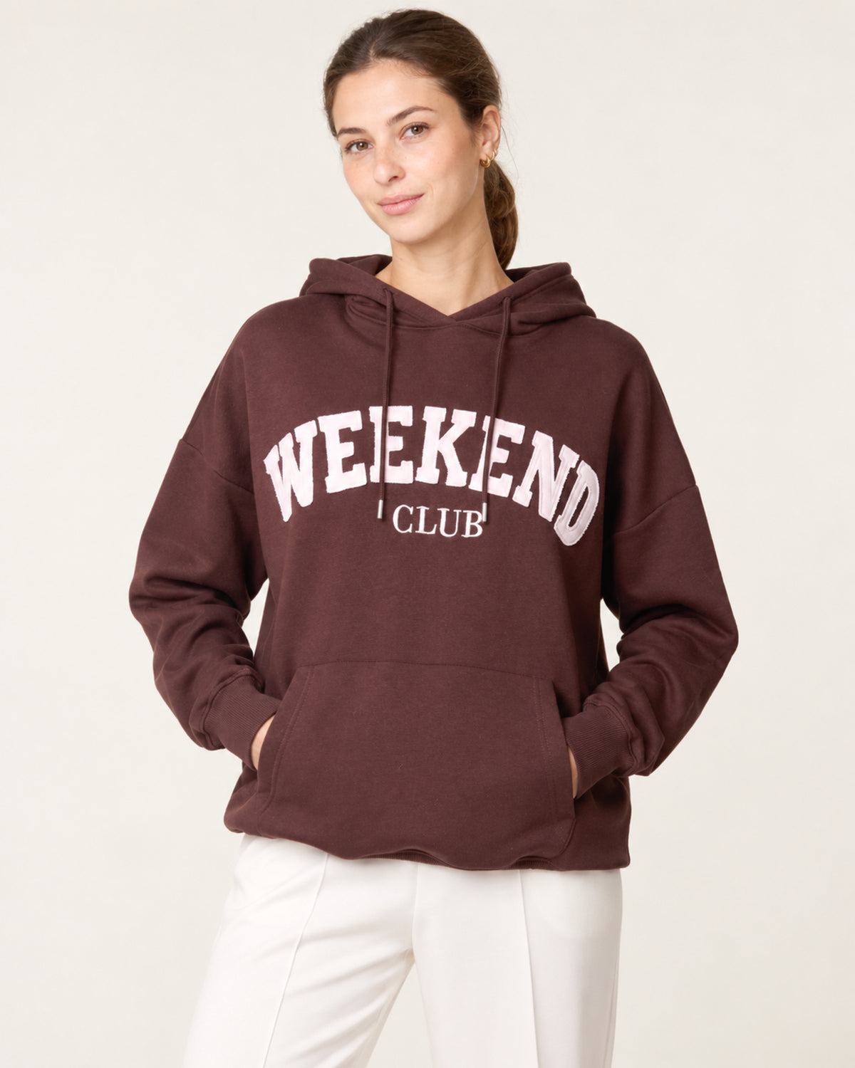 Weekend Club Cotton Blend Oversized Hoodie