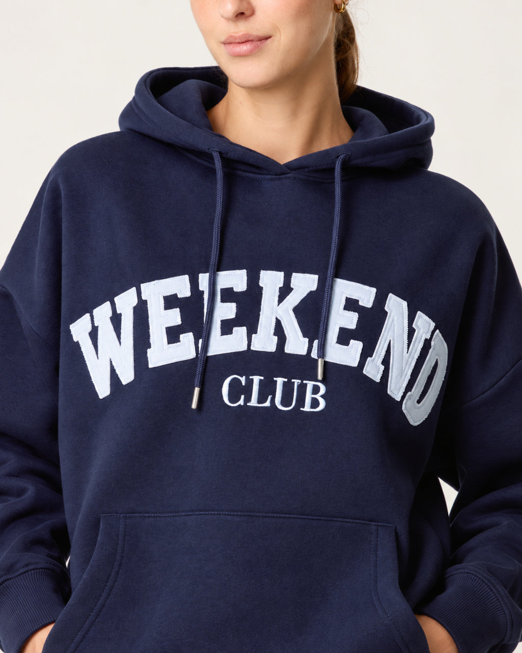 Weekend Club Cotton Blend Oversized Hoodie