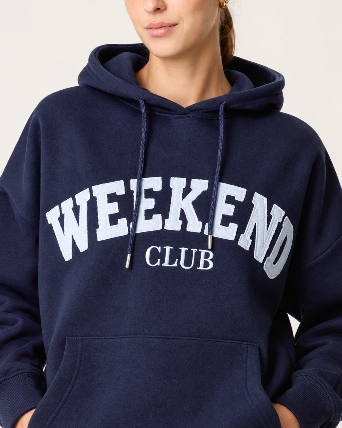 Weekend Club Cotton Blend Oversized Hoodie