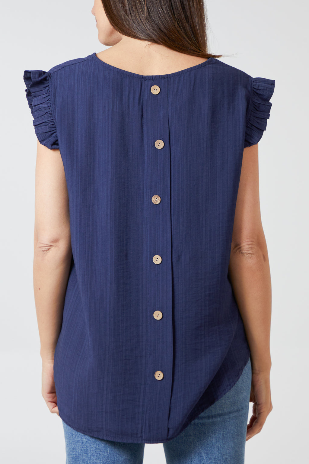Elegant Casual Blouse for Women – Ruffle Sleeve Smooth Texture Lightweight Top