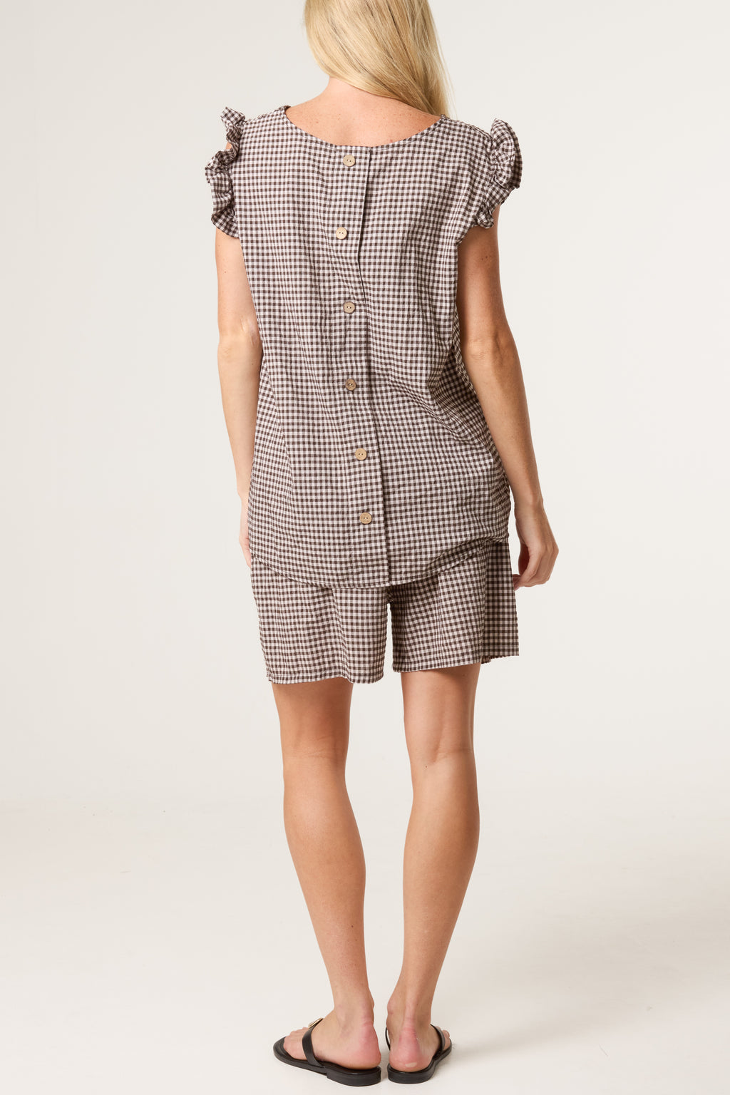 Gingham Blouse & Shorts Co-Ord Set | Lightweight Summer Two Piece Outfit