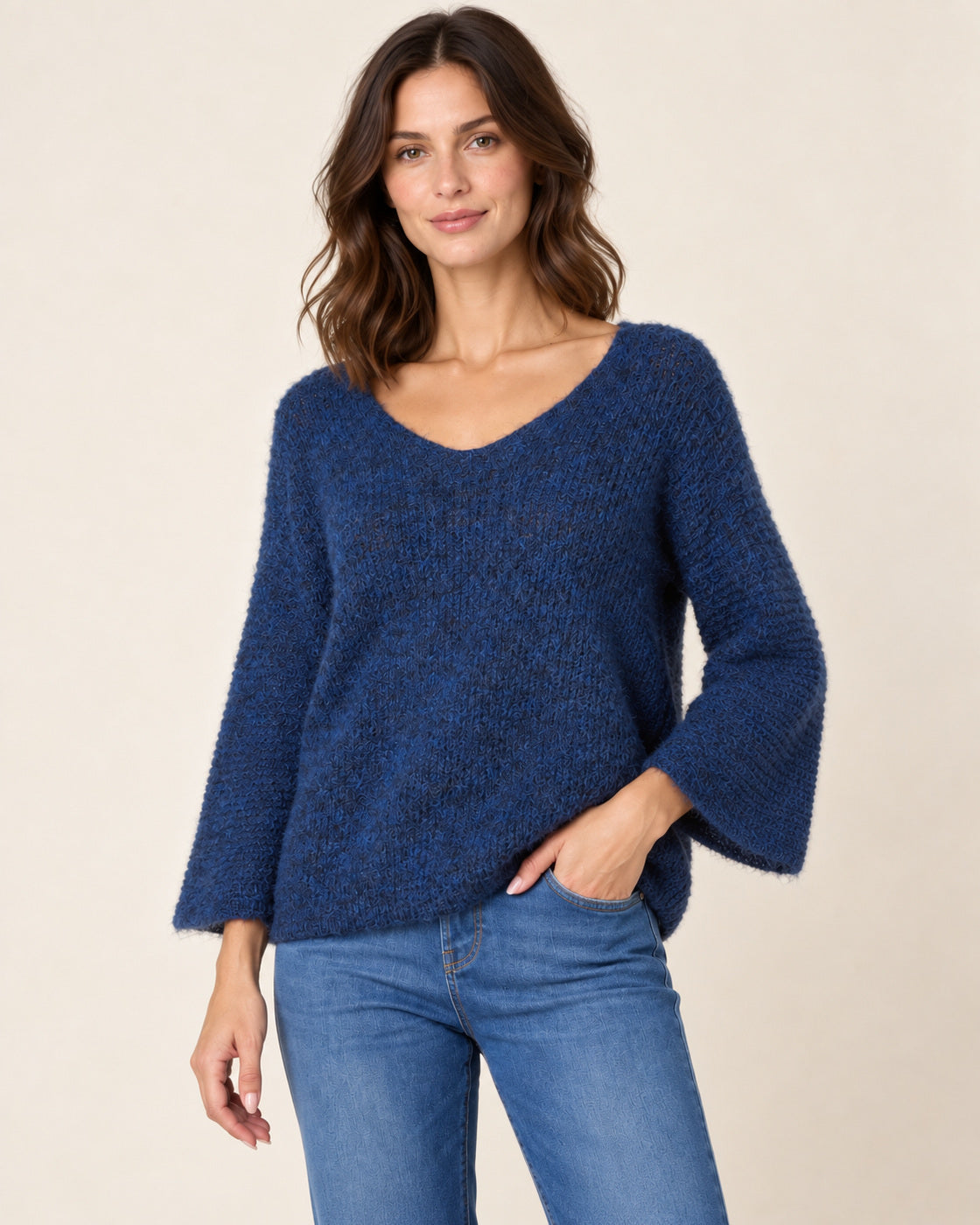 Wool Blend Cosy Knitted Jumper
