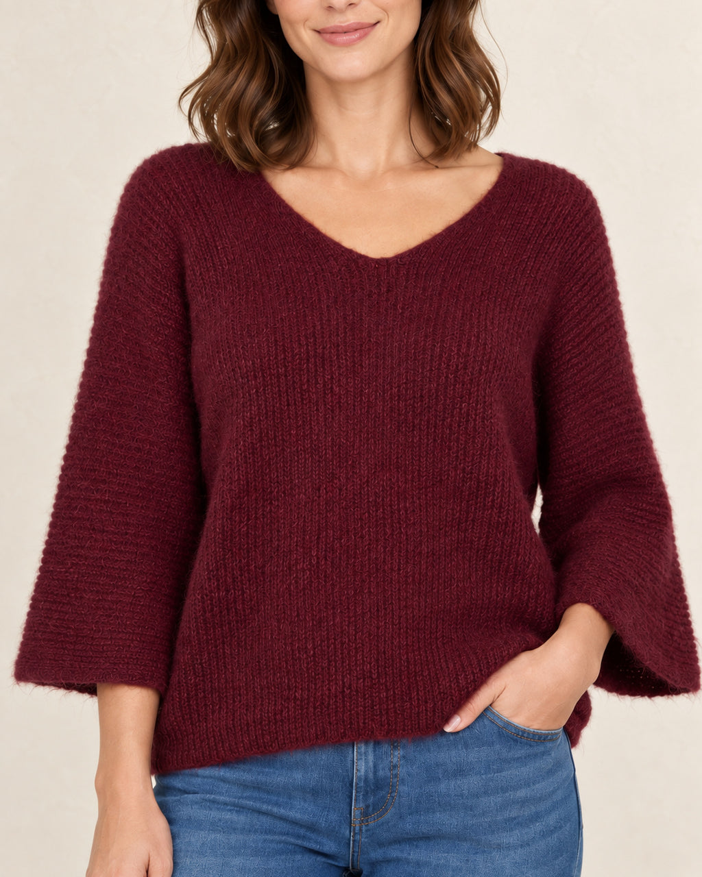 Wool Blend Cosy Knitted Jumper