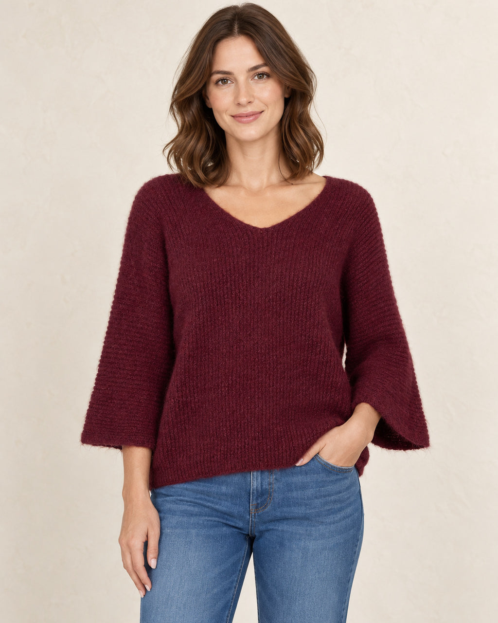 Wool Blend Cosy Knitted Jumper