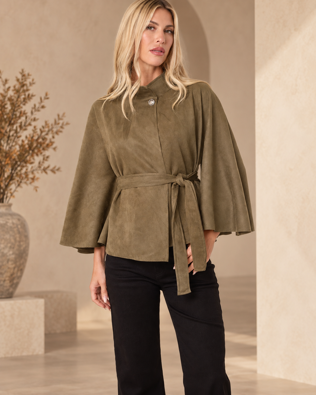 Women’s Short Kimono Inspired Coat