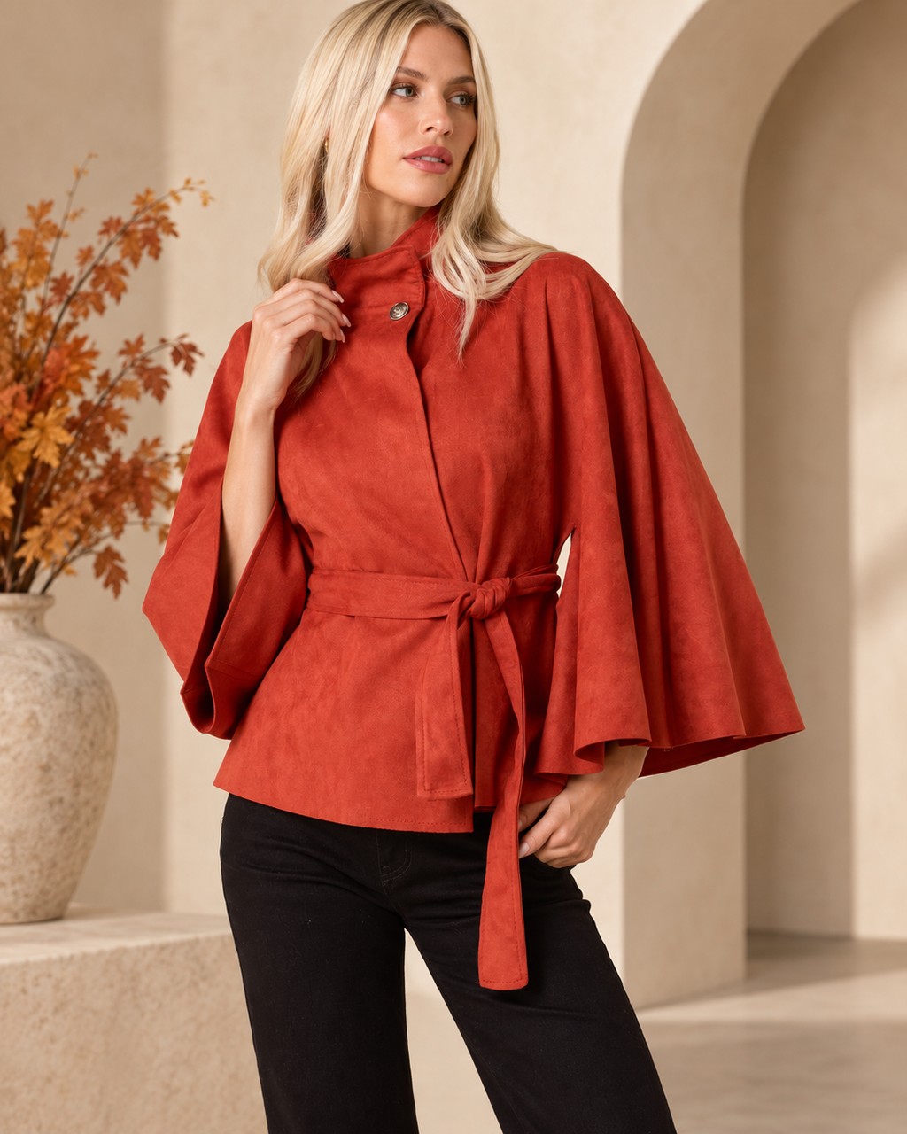 Women’s Short Kimono Inspired Coat