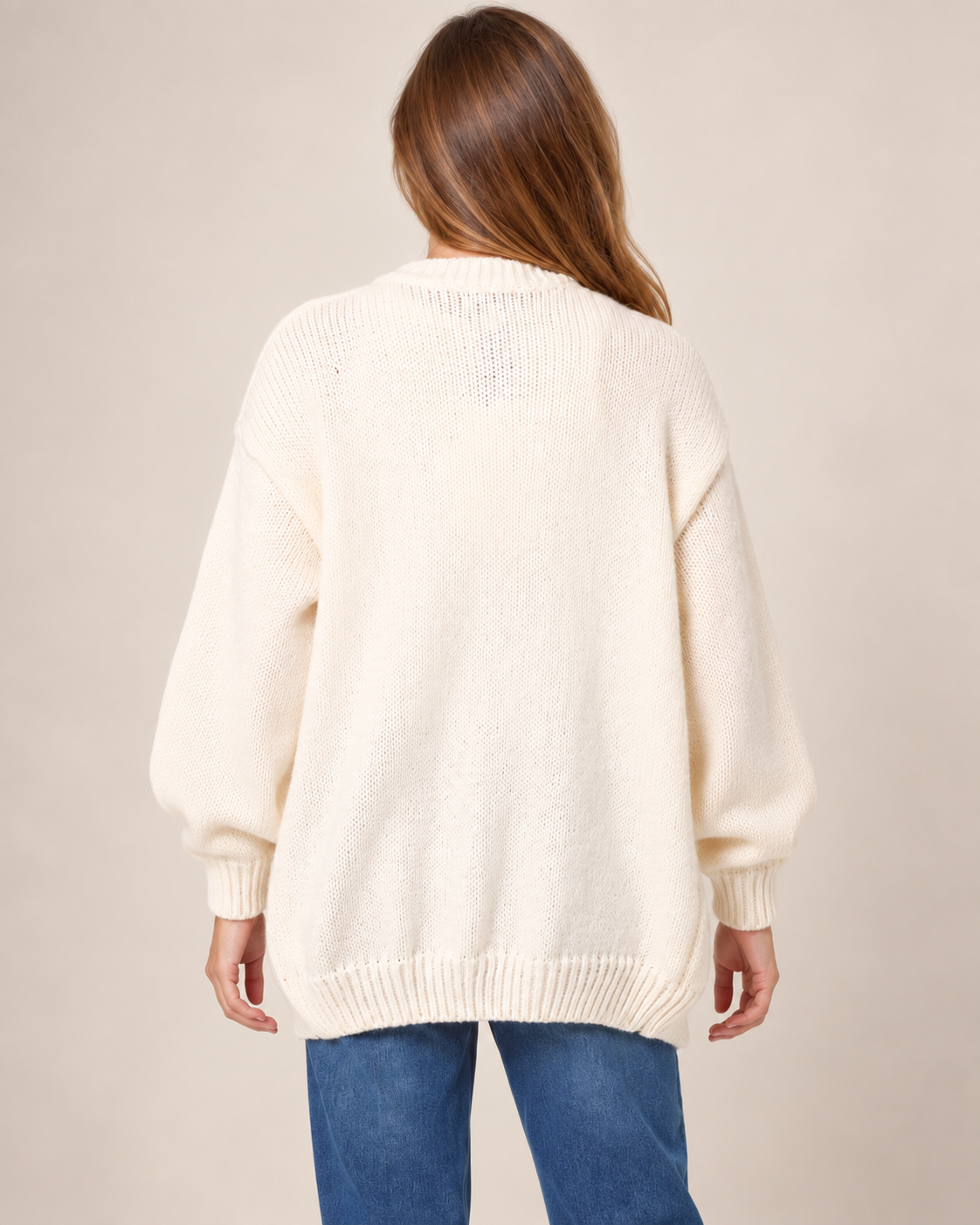 Mushroom Embroidered Knit Cardigan